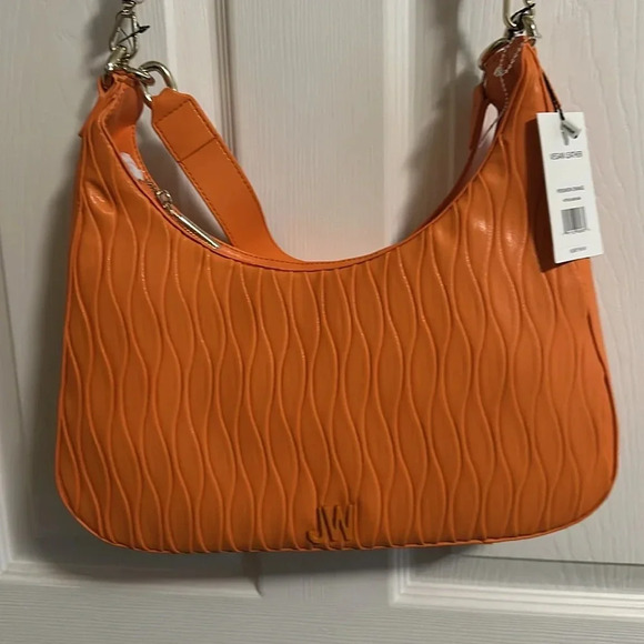 Jason Wu NWT Vegan Leather Shoulder Bag Persimon Orange Purse - Picture 2 of 8